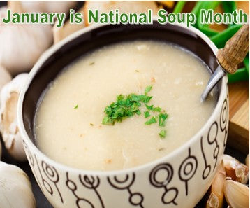 Make Soup!  It's National Soup Month!  Creamy Tomato & Caramelized Onion Soup